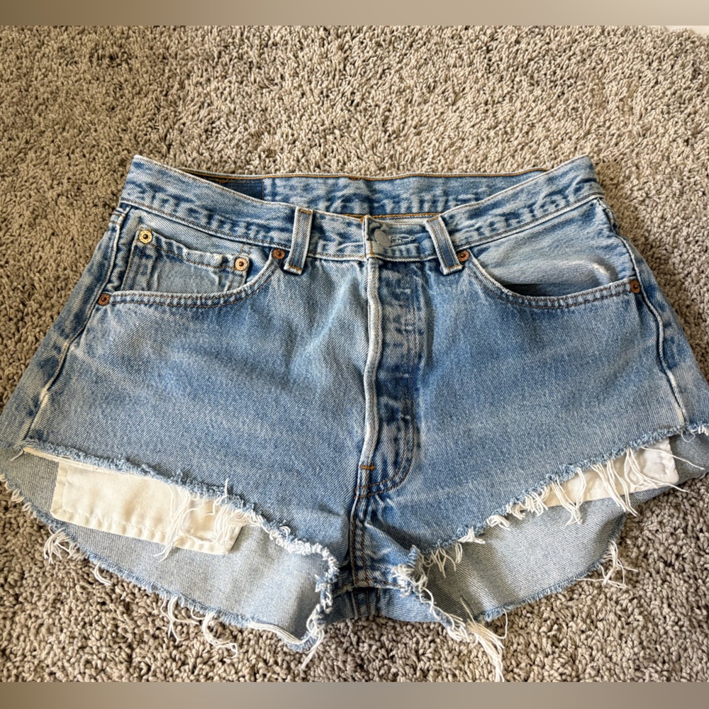 Levi's 501xx Jean Shorts with Frayed Hem